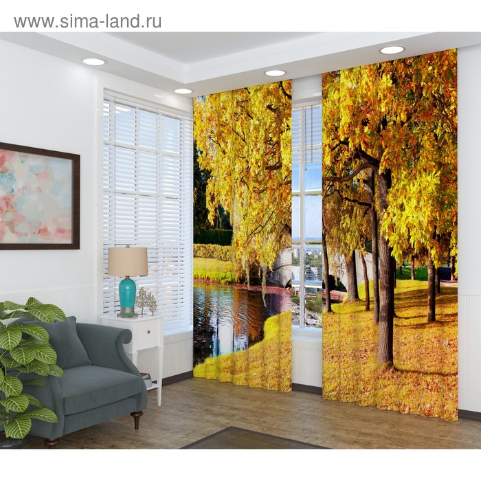 Фотошторы «Пруд в осеннем парке», размер 145 х 260 см - 2 шт., габардин
Фотошторы «Пруд в осеннем парке», размер 145 х 260 см - 2 шт., габардин