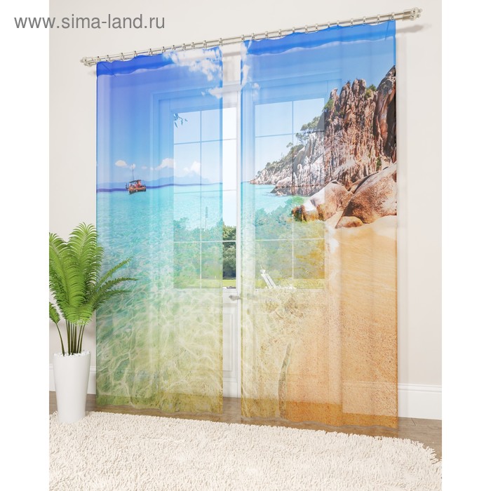 Фототюль «Лазурный берег», размер 145 х 260 см - 2 шт., вуаль
Фототюль «Лазурный берег», размер 145 х 260 см - 2 шт., вуаль