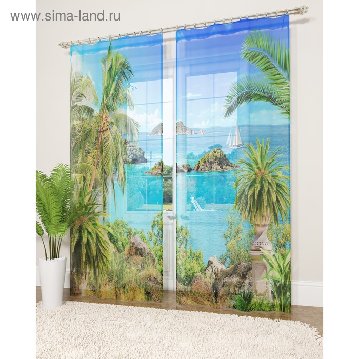 Фототюль «Таинственный остров», размер 145 х 260 см - 2 шт., вуаль
Фототюль «Таинственный остров», размер 145 х 260 см - 2 шт., вуаль