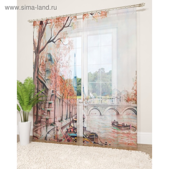 Фототюль «Париж», размер 145 х 260 см - 2 шт., вуаль
Фототюль «Париж», размер 145 х 260 см - 2 шт., вуаль