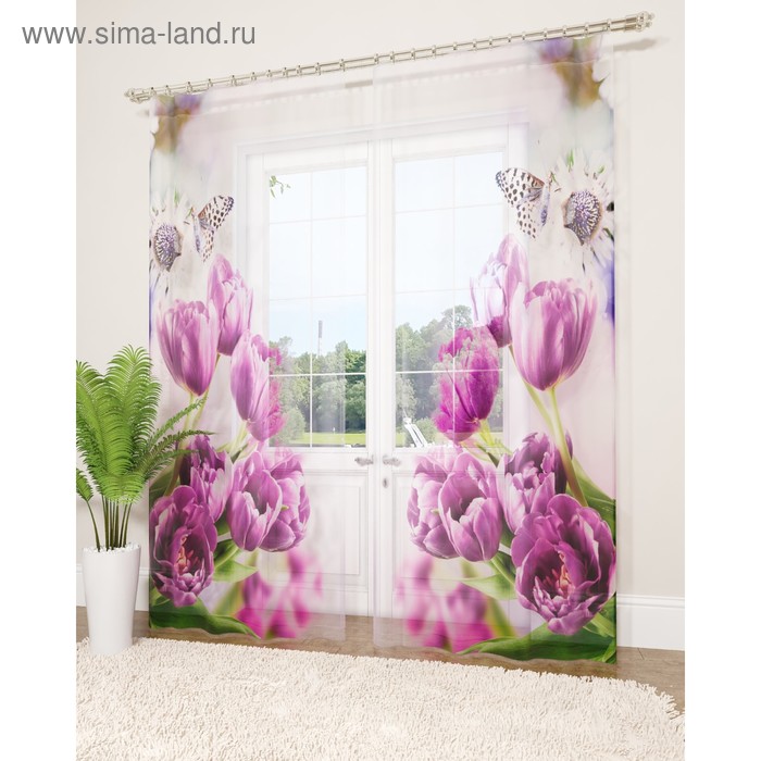 Фототюль «Фиолетовые тюльпаны», размер 145 х 260 см - 2 шт., вуаль
Фототюль «Фиолетовые тюльпаны», размер 145 х 260 см - 2 шт., вуаль