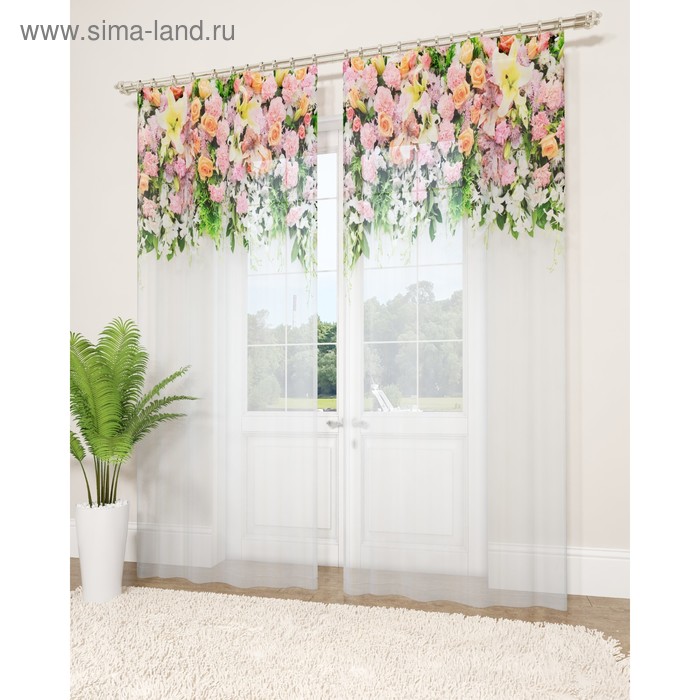 Фототюль «Композиция из цветов», размер 145 х 260 см - 2 шт., вуаль
Фототюль «Композиция из цветов», размер 145 х 260 см - 2 шт., вуаль