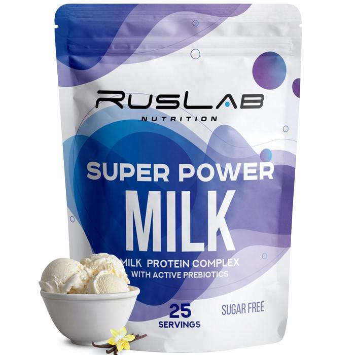 Протеин RusLabNutrition Super Power Milk Ванильное мороженое, спортивное питание, 800 г 
Протеин RusLabNutrition Super Power Milk Ванильное мороженое, спортивное питание, 800 г