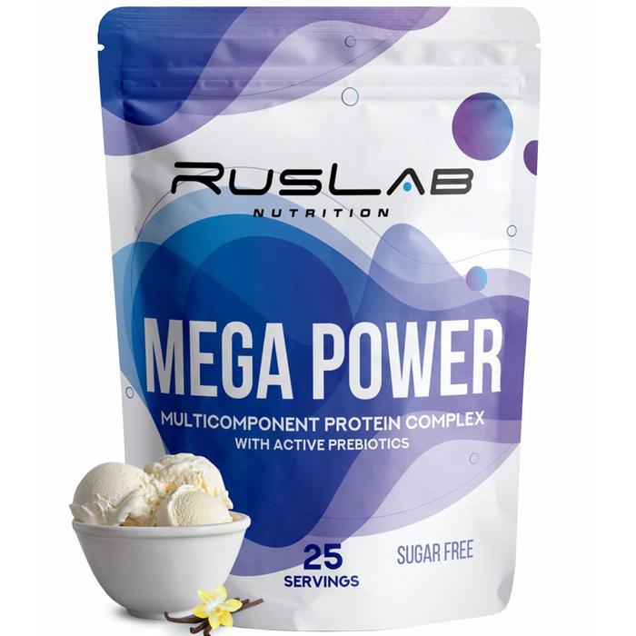 Протеин RusLabNutrition Mega Power Ванильное мороженое, спортивное питание, 800 г 
Протеин RusLabNutrition Mega Power Ванильное мороженое, спортивное питание, 800 г