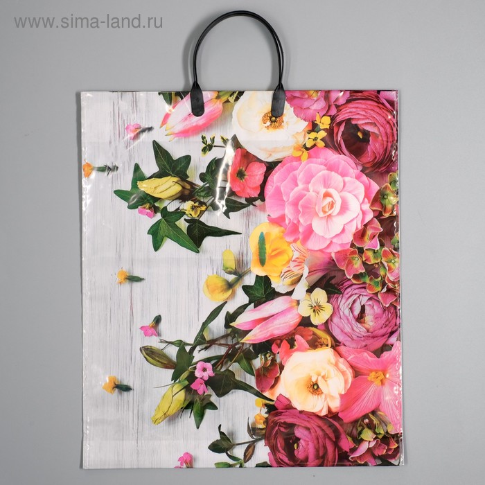 Пакет "Нежные цветы", полиэтиленовый с пластиковой ручкой, 38х45 см, 100 мкм
Пакет "Нежные цветы", полиэтиленовый с пластиковой ручкой, 38х45 см, 100 мкм