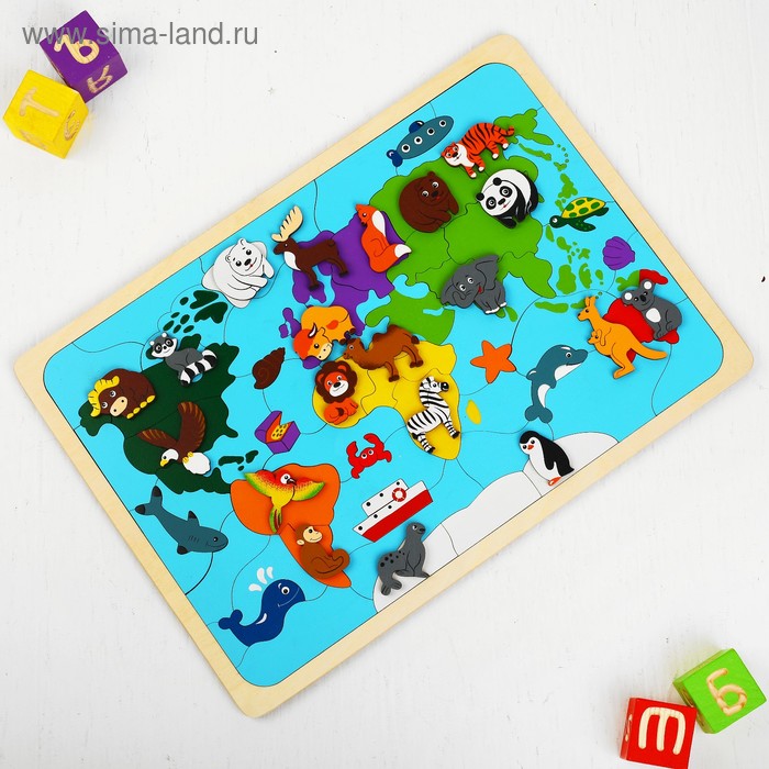 Мозаика «Карта мира», 82 детали (из них 20 зверей)
Мозаика «Карта мира», 82 детали (из них 20 зверей)