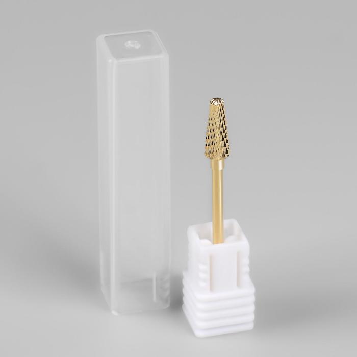 Фреза для маникюра «Конус скруглённый» , 5 × 12 мм, цвет золотой
Фреза для маникюра «Конус скруглённый» , 5 × 12 мм, цвет золотой