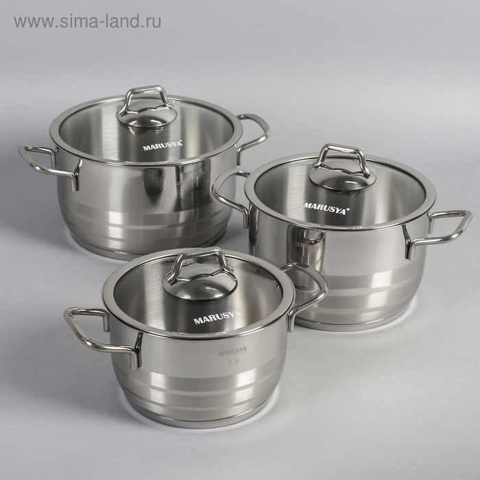 Набор кастрюль 6 пр "Классика" (2л, 3.2л, 4л) стекл.крыш
Набор кастрюль 6 пр "Классика" (2л, 3.2л, 4л) стекл.крыш