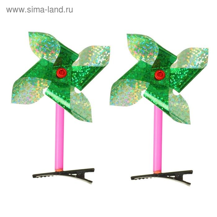 фото Карнавальный зажим «ветерок», голография, цвета микс