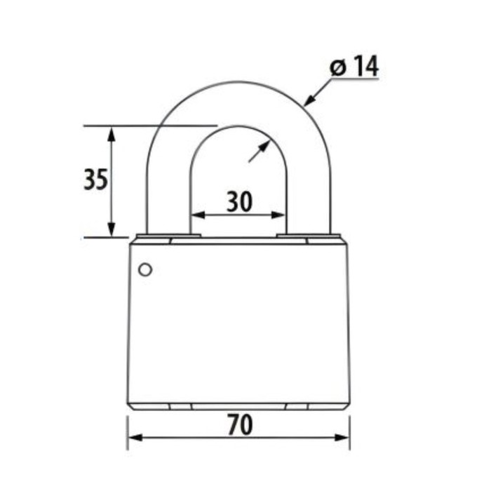 фото Замок навесной "чебоксары" вс 2- м1 -01, d=14 мм чаз