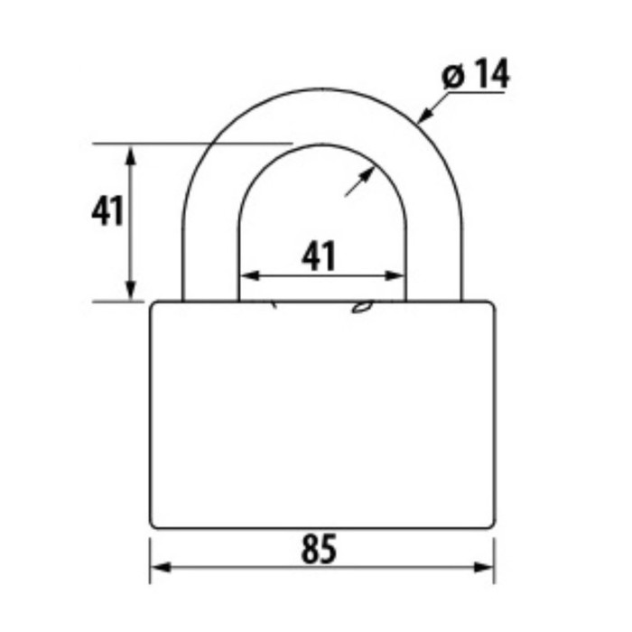 фото Замок навесной "чебоксары"вс 2- 7, d=14 мм чаз