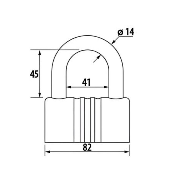 фото Замок навесной "чебоксары"вс 2- 21, d=14 мм чаз