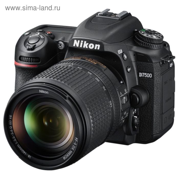 фото Зеркальный фотоаппарат nikon d7500, 24.2 mpix, 18-140 мм, 1080 p, full hd, черный