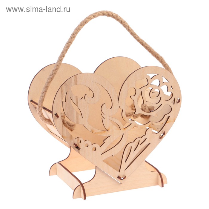 Кашпо деревянное 17.7×10.5×15 см уникальное "Сердце на двоих", с декором, ручка, натуральный
Кашпо деревянное 17.7×10.5×15 см уникальное "Сердце на двоих", с декором, ручка, натуральный