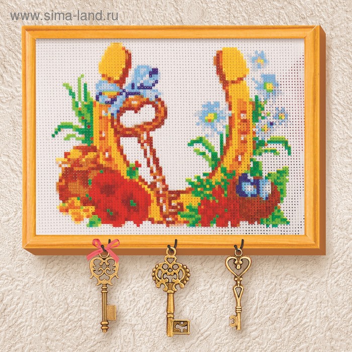 Вышивка крестиком на ключнице «Подкова», 21х15 см
Вышивка крестиком на ключнице «Подкова», 21х15 см
