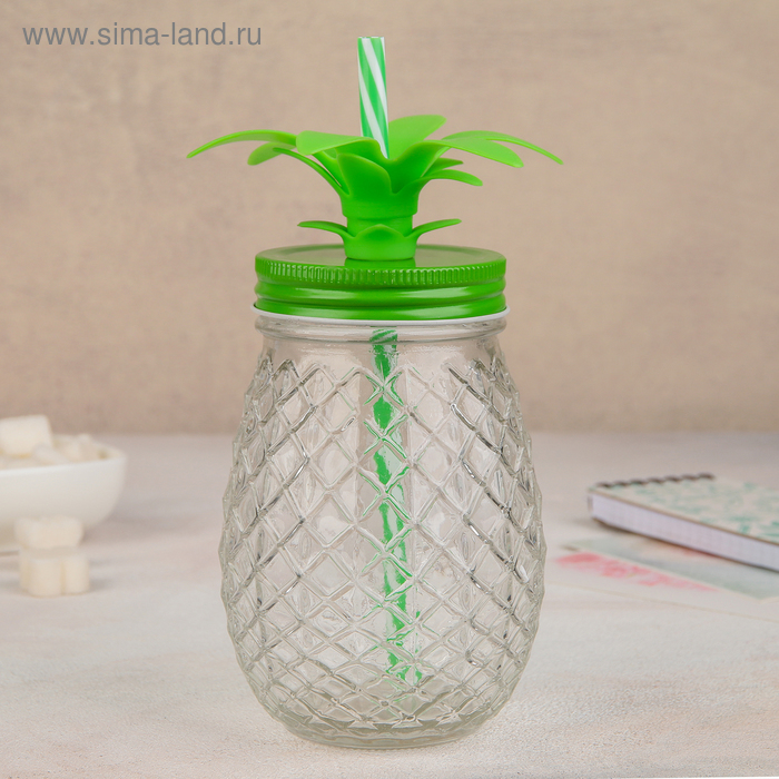 Банка «Ананас», 450 мл, с крышкой и трубочкой, цвет МИКС
Банка «Ананас», 450 мл, с крышкой и трубочкой, цвет МИКС
