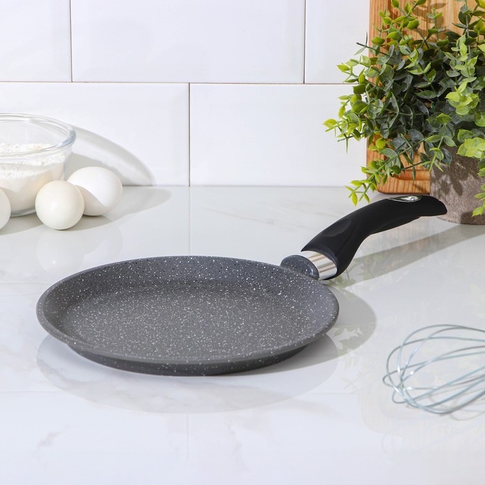 Сковорода блинная «Графит», d=22 см, пластиковая ручка, антипригарное покрытие, цвет серый
Сковорода блинная «Графит», d=22 см, пластиковая ручка, антипригарное покрытие, цвет серый