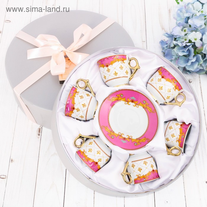 Сервиз «Розовый», 12 предметов: кружка 80 мл, блюдце Ø 11 см 
Сервиз «Розовый», 12 предметов: кружка 80 мл, блюдце Ø 11 см