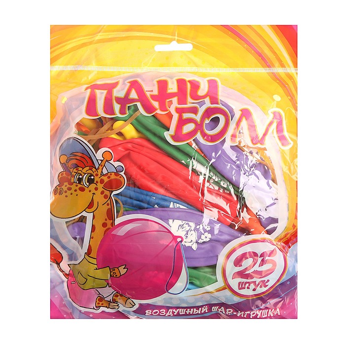 фото Шар латексный 17", панч-болл с рисунком, набор 25 шт., микс comercial persan