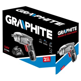 Отвертка аккумуляторная GRAPHITE 58G151, 3.6 В, Li-ion, 1х0.8 Ач, 1/4", 5 Nm, набор бит
Отвертка аккумуляторная GRAPHITE 58G151, 3.6 В, Li-ion, 1х0.8 Ач, 1/4", 5 Nm, набор бит