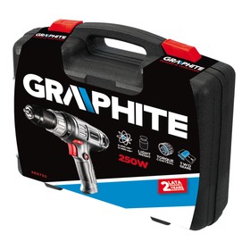 Дрель-шуруповерт GRAPHITE 58G792, сетевая, 250 Вт, 400/1450 об/мин, БЗП 0.8-10 мм, кейс
Дрель-шуруповерт GRAPHITE 58G792, сетевая, 250 Вт, 400/1450 об/мин, БЗП 0.8-10 мм, кейс