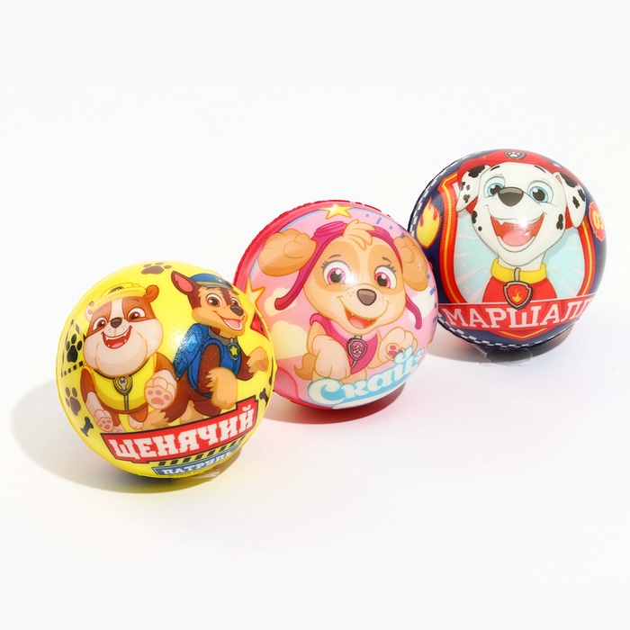 фото Мягкий мяч 6,3см, микс paw patrol