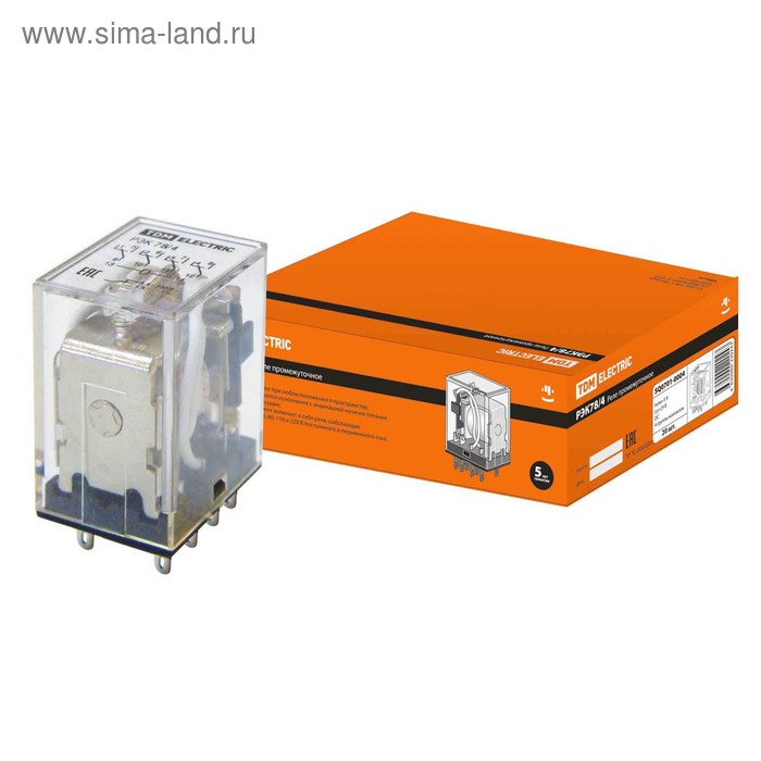 Реле TDM РЭК78/4, 3 А, 24 В, DC, SQ0701-0004
Реле TDM РЭК78/4, 3 А, 24 В, DC, SQ0701-0004