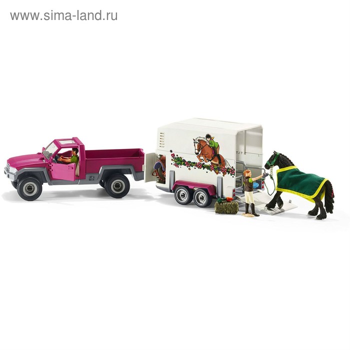 Набор фигурок «Пикап с прицепом для лошади»
Набор фигурок «Пикап с прицепом для лошади»