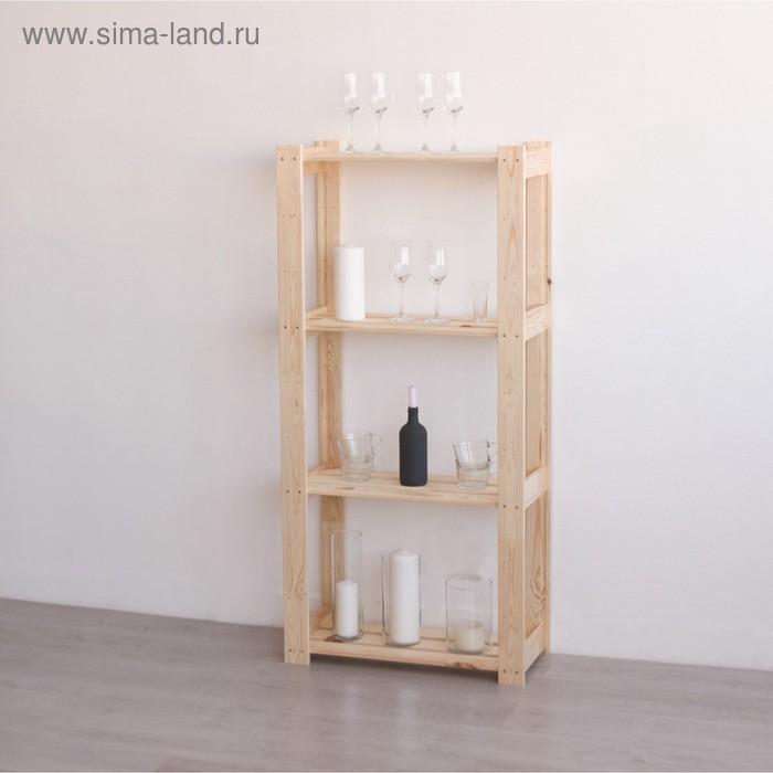 Стеллаж деревянный "Омега", 64×28×133см, регулируемый 
Стеллаж деревянный "Омега", 64×28×133см, регулируемый