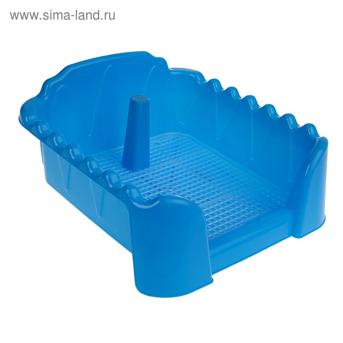 Туалет "Риф" со столбиком, для собак, 40 х 40 см, голубой 
Туалет "Риф" со столбиком, для собак, 40 х 40 см, голубой