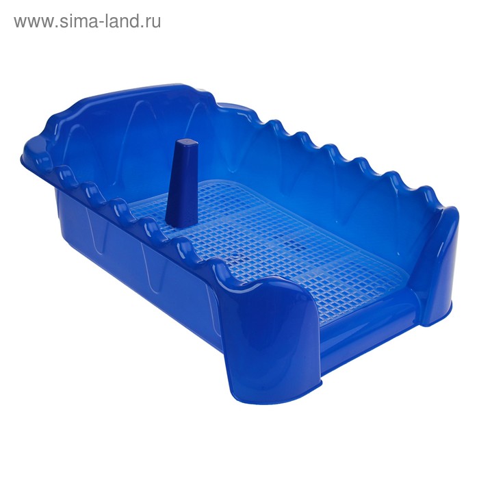 Туалет "Риф" со столбиком, для собак, 55 х 40 см, синий 
Туалет "Риф" со столбиком, для собак, 55 х 40 см, синий