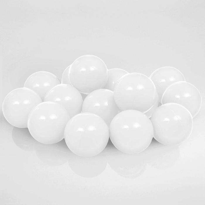 фото Шарики для сухого бассейна с рисунком, диаметр шара 7,5 см, набор 150 штук, цвет белый соломон