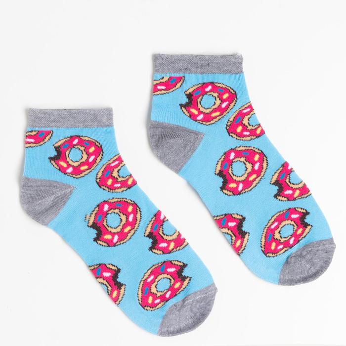 Носки женские «Пончики» цвет голубой, размер 23-25
Носки женские «Пончики» цвет голубой, размер 23-25