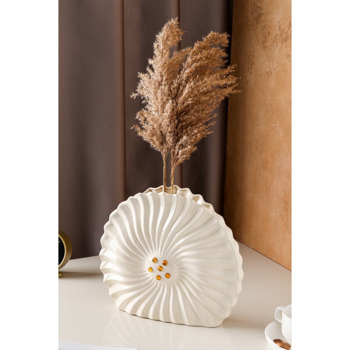 Ваза керамическая "Ракушка", настольная, белая, 35х29 см
Ваза керамическая "Ракушка", настольная, белая, 35х29 см