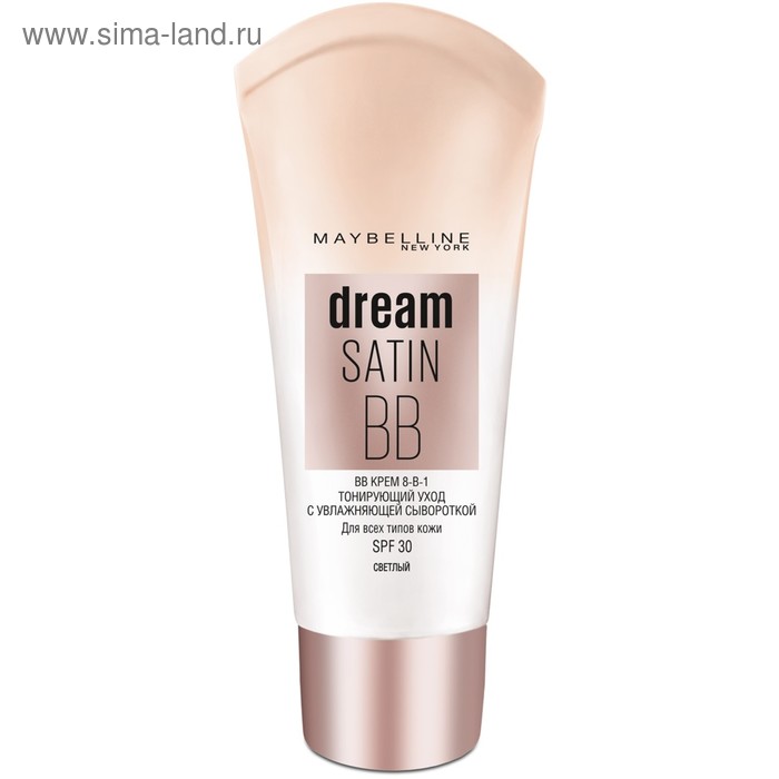 Тональный BB-крем Maybelline Dream Fresh, SPF 30, светлый, 30 мл
Тональный BB-крем Maybelline Dream Fresh, SPF 30, светлый, 30 мл