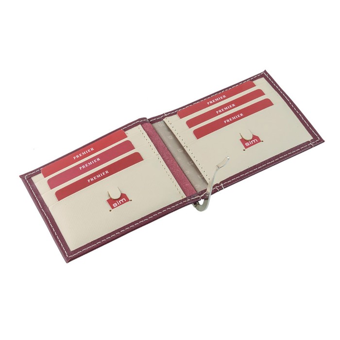 фото Зажимы для купюр, цвет бордовый премьер