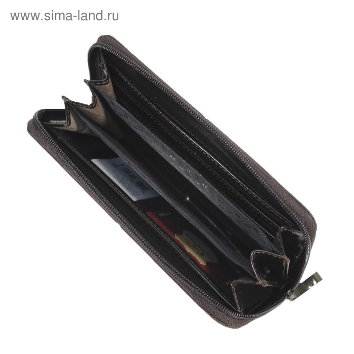Кошелёк женский на молнии, 3 отдела для купюр, для кредитных карт, цвет тёмно-коричневый
Кошелёк женский на молнии, 3 отдела для купюр, для кредитных карт, цвет тёмно-коричневый
