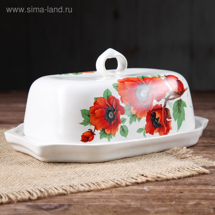 Масленка "Маки", белая, деколь микс
Масленка "Маки", белая, деколь микс