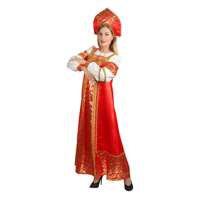 Русский народный костюм "Любавушка", платье, кокошник, атлас, р-р 50, рост 170 см
Русский народный костюм "Любавушка", платье, кокошник, атлас, р-р 50, рост 170 см