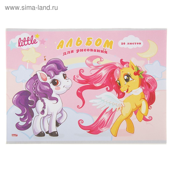 Альбом для рисования А4, 20 листов на скрепке "Красивые пони", бумажная обложка, блок 100 г/м2
Альбом для рисования А4, 20 листов на скрепке "Красивые пони", бумажная обложка, блок 100 г/м2