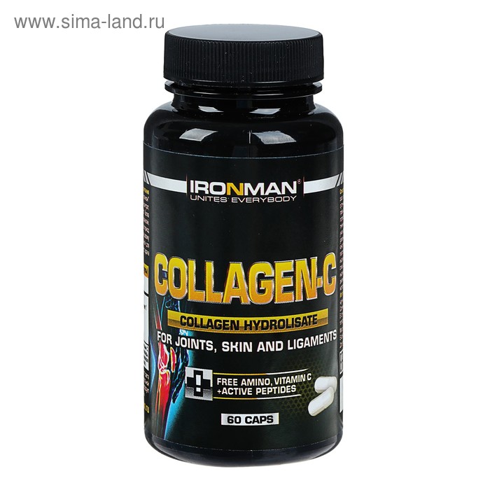 Коллаген-С IRONMAN, спортивное питание, 60 капсул
Коллаген-С IRONMAN, спортивное питание, 60 капсул