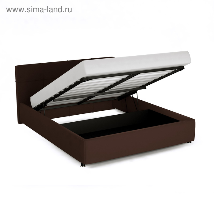фото Кровать «птичье гнездо» с пм, 1800×2000 мм, ортопедическое основание, цвет шоколад архитектория