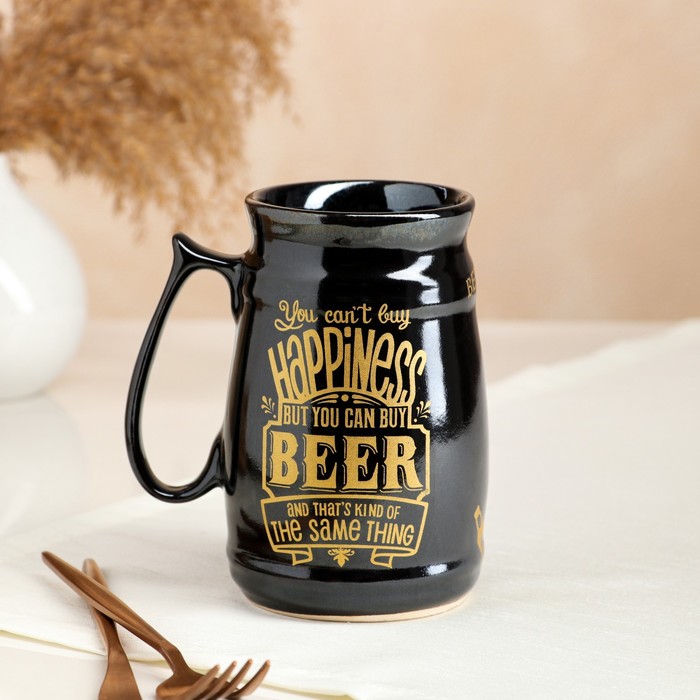 Бокал для пива "Beer", пузатый, чёрный, 0.6 л
Бокал для пива "Beer", пузатый, чёрный, 0.6 л