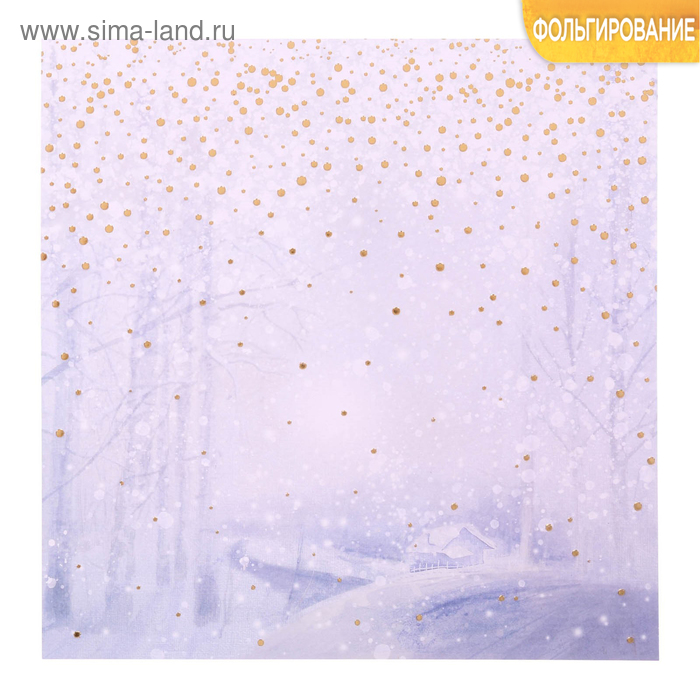 Бумага для скрапбукинга с фольгированием «Лесная сказка», 20 × 20 см, 250 г/кв. м 
Бумага для скрапбукинга с фольгированием «Лесная сказка», 20 × 20 см, 250 г/кв. м