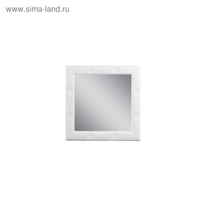 фото Зеркало «алеро» квадратное, 85,5 х 85,5 см, экокожа, цвет белый архитектория