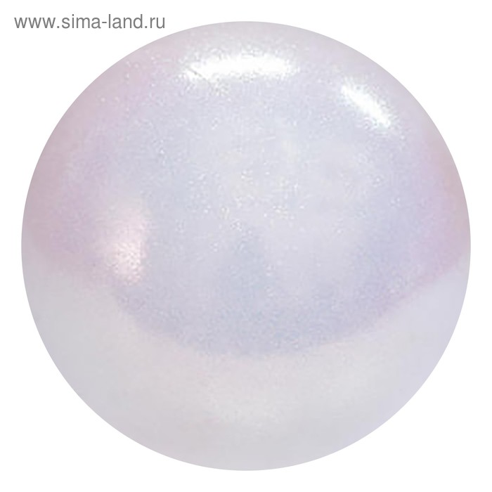 фото Мяч гимнастический pastorelli new generation glitter hv fig, 18 см, цвет белый голографический