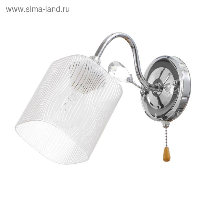 фото Бра "зебель" 1x40вт e27 серебро 25x28x14см verner lighting