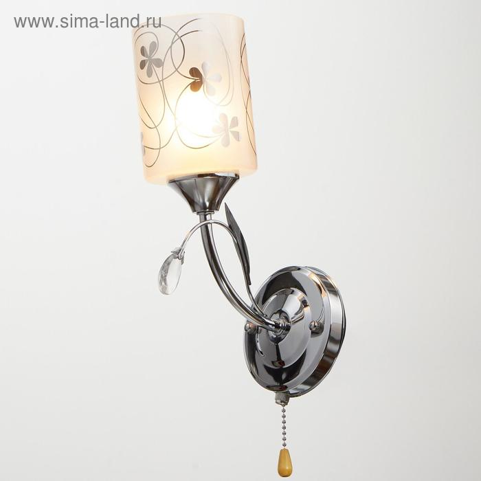 фото Бра "инес" 1x40вт e27 серебро 26x20x15см verner lighting