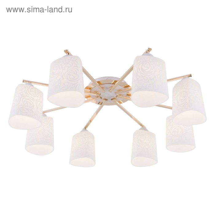 Люстра "Симона" 8x75Вт E27 белый, золото 70x30x23см 
Люстра "Симона" 8x75Вт E27 белый, золото 70x30x23см