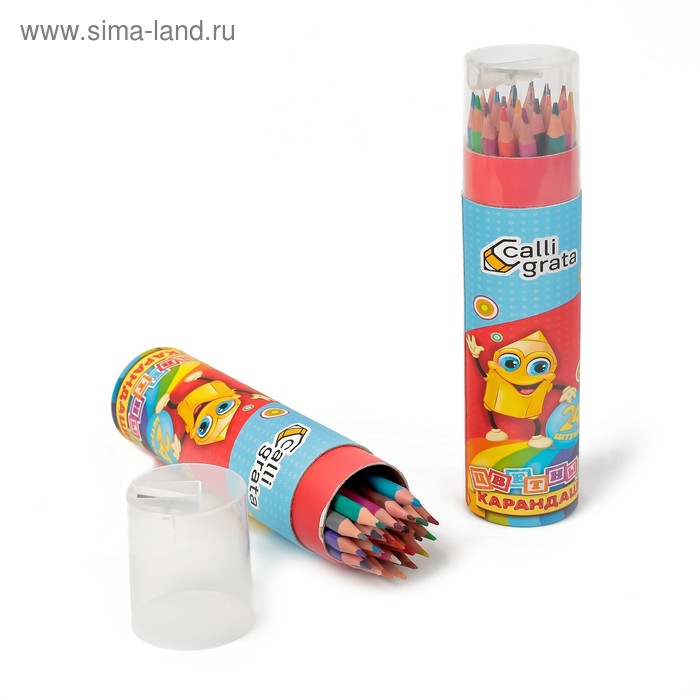 Карандаши 24 цвета, в картонном тубусе с точилкой
Карандаши 24 цвета, в картонном тубусе с точилкой